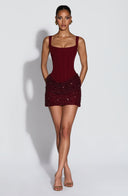 Blakeley | Dames Mini Feestjurk met Vierkante Hals en Glitter