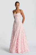 Briar | Dames Bloemen Mouwloze Maxi Herfst Bruidsgast Jurk
