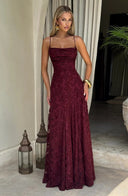 Briar | Dames Bloemen Mouwloze Maxi Herfst Bruidsgast Jurk