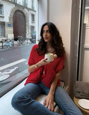 Camille | Dames Chunky Knit Knopen Voorkant Vest Cardigan