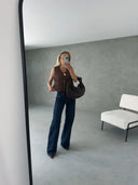 Camille | Dames Chunky Knit Knopen Voorkant Vest Cardigan