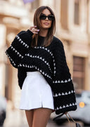 Clementina | Dames Oversized Trui met Brede Mouwen en Contrast