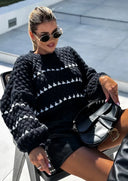 Clementina | Dames Oversized Trui met Brede Mouwen en Contrast
