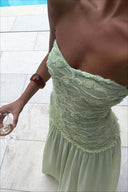 Clara | Groen maxi-jurk met textuur