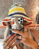 Dana | Women’s Striped Crochet Bucket Hat Vacation Beach