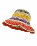 Dana | Women’s Striped Crochet Bucket Hat Vacation Beach