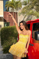 Danica | Vrouwen Ruffle Mini Vakantie Zomerjurk