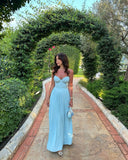 Lauren | Strapless geplooide maxi-jurk