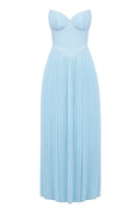 Lauren | Strapless geplooide maxi-jurk