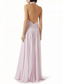 Dainty | Roze maxi-jurk met halternek