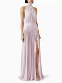 Dainty | Roze maxi-jurk met halternek
