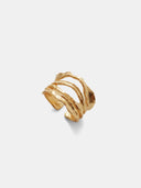 Elliana | Vrouwen Opengewerkt Textuur Irreguliere Multi Band Ring