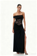Emily | Vrouwen Elegante Kant Maxi Zomerjurk