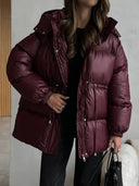 Esther | Dames Pufferjack met Koord in de Taille en Kap