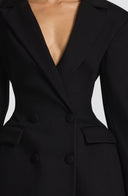 Finley | Vrouwen Gestructureerde Dubbelzijdige Mini Elegante Blazer Jurk