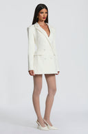 Finley | Vrouwen Gestructureerde Dubbelzijdige Mini Elegante Blazer Jurk