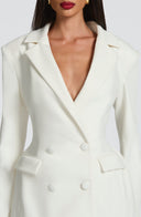 Finley | Vrouwen Gestructureerde Dubbelzijdige Mini Elegante Blazer Jurk