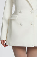 Finley | Vrouwen Gestructureerde Dubbelzijdige Mini Elegante Blazer Jurk