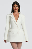 Finley | Vrouwen Gestructureerde Dubbelzijdige Mini Elegante Blazer Jurk