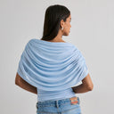 Gemma | Dames Draped Cowl Neck Cap Sleeve Zomerfeest Top