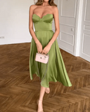 Genesis | Dames Strapless Sweetheart Midi Bruidsgastjurk