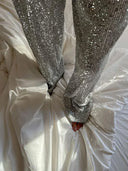 Haisley | Dames Hoge Taille Pailletten Wijde Pantalon Glitter