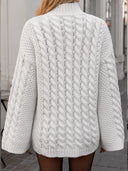 Halo | Dames Mock Neck Langsleeve Kabelgebreide Trui