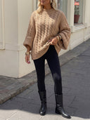 Halo | Dames Mock Neck Langsleeve Kabelgebreide Trui