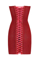 Ivy | Strapless Glitter Corset Mini Feestjurk voor Dames