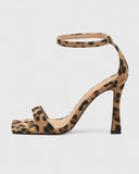Jane | Dames Sandalen met Enkelbandje en Luipaardprint