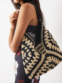 Jenny | Vrouwen Gehaakte Woven Schouder Strandtas