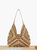 Jenny | Vrouwen Gehaakte Woven Schouder Strandtas