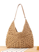 Jenny | Vrouwen Gehaakte Woven Schouder Strandtas