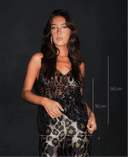 Jordan | Dames Versierde Doorzichtige Mesh Cami Feest Glitter Top