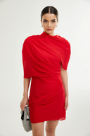 Josephine | Dames Drape Chiffon Mini Jurk