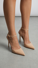 Jula | Dames Metallic Puntige Teen Stiletto Sandalen