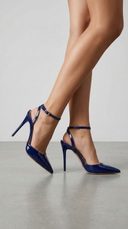 Jula | Dames Metallic Puntige Teen Stiletto Sandalen