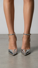 Jula | Dames Metallic Puntige Teen Stiletto Sandalen