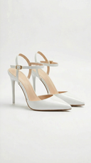 Jula | Dames Metallic Puntige Teen Stiletto Sandalen