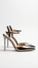Jula | Dames Metallic Puntige Teen Stiletto Sandalen