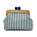 Kaia | Dames Boho Geweven Clutch Tas met Houten Frame