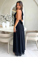 Karina | Dames Mouwloze Hoge Split Maxi Zomerjurk