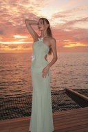 Kaylani | Vrouwen Butterfly Cut-Out Maxi Bruiloft Gast Jurk