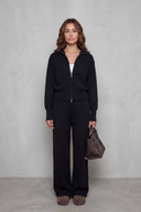 Kimber | Dames Zip Front Kraag Gebreide Twee Delige Set Loungeset