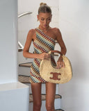 Loren | Gebreide mini-jurk met één schouder