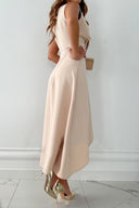 Lavendel | Dames Mouwloze Taille Knoop Wrap Maxi Herfst Bruidsgast Jurk