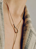Leona | Dames Y-vormige Lange Dangle Loop Pendant Druppelketting