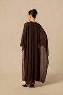 Lainey | Vrouwen Batwing Cape Mouw Formele Maxi Jurk