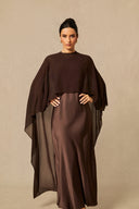 Lainey | Vrouwen Batwing Cape Mouw Formele Maxi Jurk