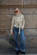 Leslie | Dames Geknoopte Dubbelzijdige Hoge Halsjas Trenchcoat